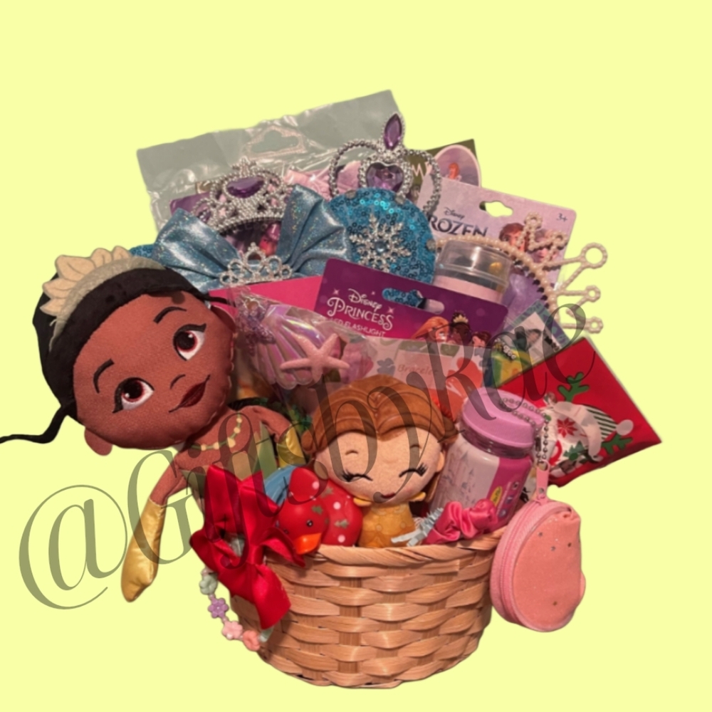 Disney Princess Kids Toy Gift Basket - Multicolor